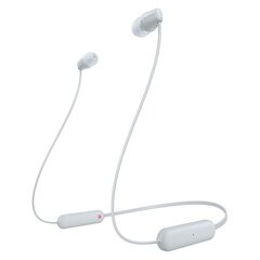 Juhtmevabad in-ear kõrvaklapid Sony WI-C100, valge - WIC100W.CE7 hind ja info | Kõrvaklapid | kaup24.ee