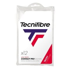 Обмотки для теннисной ракетки Tecnifibre Contact Pro 12 шт. белые цена и информация | Товары для большого тенниса | kaup24.ee