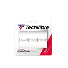 Tennisereketi käepide Tecnifibre Contact Slim, 3 tk, Valge hind ja info | Välitennise tooted | kaup24.ee