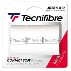 Tennisereketi käepide Tecnifibre Contact Soft, 3 tk, Valge hind ja info | Välitennise tooted | kaup24.ee