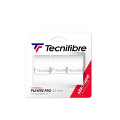 Обмотки для теннисной ракетки Tecnifibre Players Dry 3 шт. белые цена и информация | Товары для большого тенниса | kaup24.ee