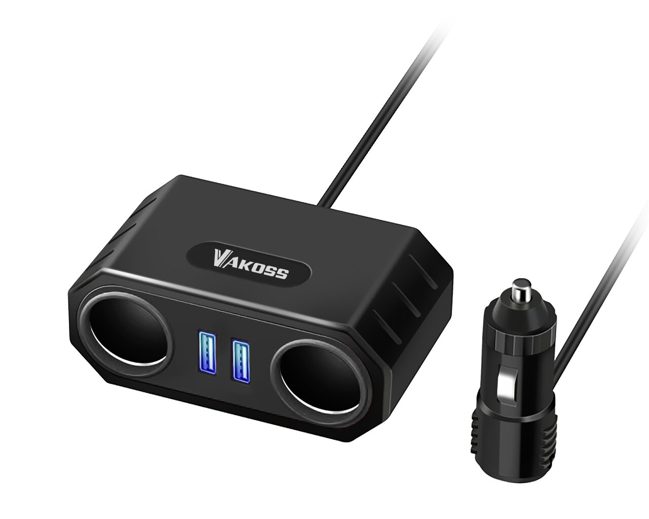 Vakoss TP-3264K Adapter 2x USB-A 2.1 A (TP-3264K) hind ja info | Turvasüsteemid ja 12V seadmed | kaup24.ee