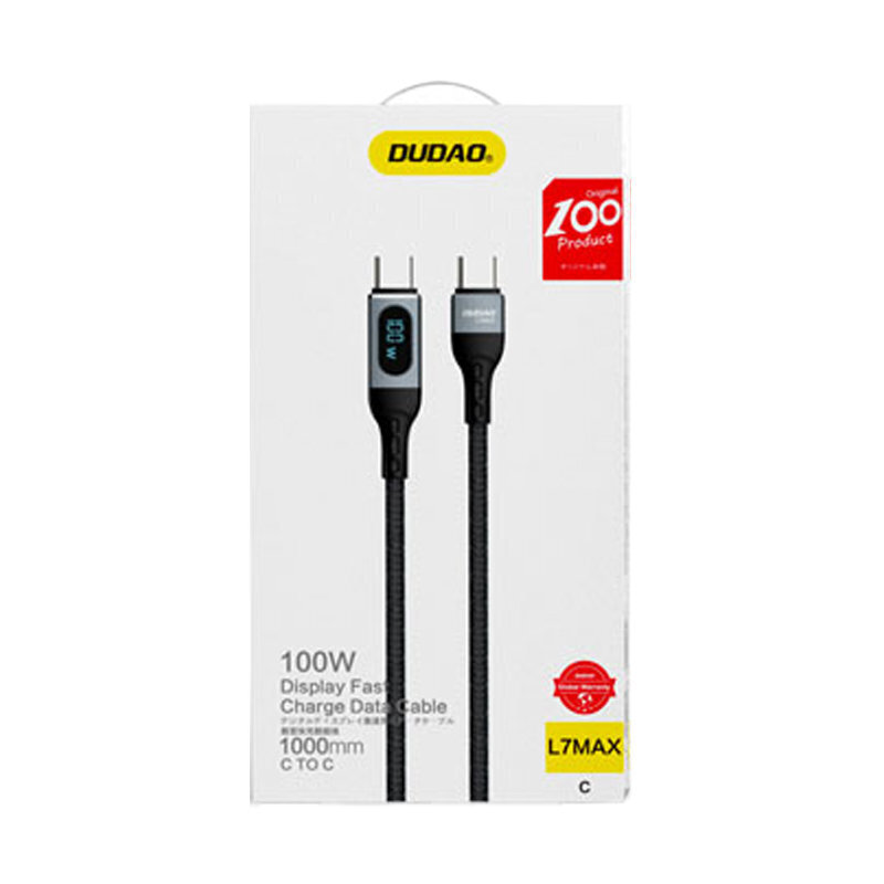 Dudao cable, USB Type C - USB Type C fast charging PD 100W, 1 m hind ja info | Mobiiltelefonide kaablid | kaup24.ee