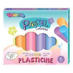 Plastiliinikomplekt Colorino Pastel, 6 pastelset värvi цена и информация | Принадлежности для рисования, лепки | kaup24.ee