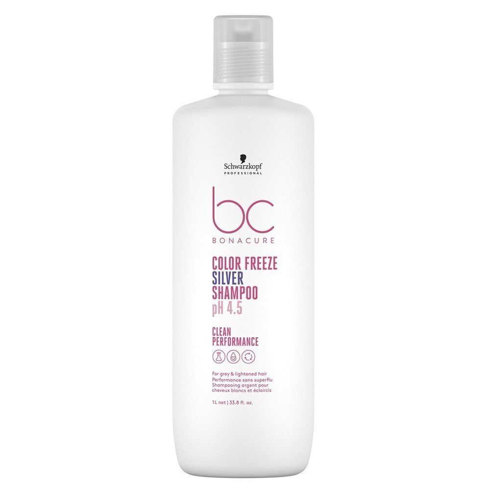 Šampoon Schwarzkopf BC Color Freeze Silver Shampoo, 1000 ml цена и информация | Šampoonid | kaup24.ee