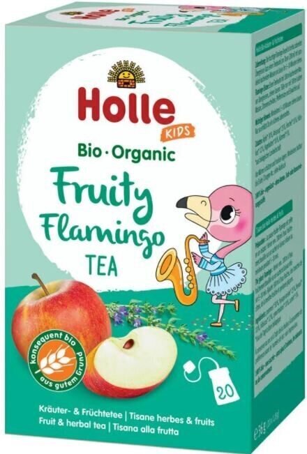 Laste puuvilja- ja taimetee Holle Bio "Fruity Flamingo", 20 kotti hind ja info | Snäkid, joogid lastele | kaup24.ee