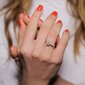 Hõbe sõrmus naistele teemant-Moissanite, vääriskividega ilus kihlasõrmus, R-MSFL18 цена и информация | Sõrmused | kaup24.ee