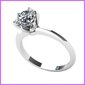 Hõbe sõrmus naistele teemant-Moissanite, vääriskividega ilus kihlasõrmus, R-MSFL18 hind ja info | Sõrmused | kaup24.ee