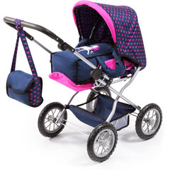 Коляска для куклы Dolls pram Combi Grande blue 15054AB/3 цена и информация | MUST Металлическая бутылочка с Ярким рисунком (без BPA) (500ml) для мальчиков от 3+ лет Серая с Машинкой | kaup24.ee