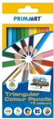 Prima Art kolmnurksed värvipliiatsid, 12 tk hind ja info | Kirjatarbed | kaup24.ee