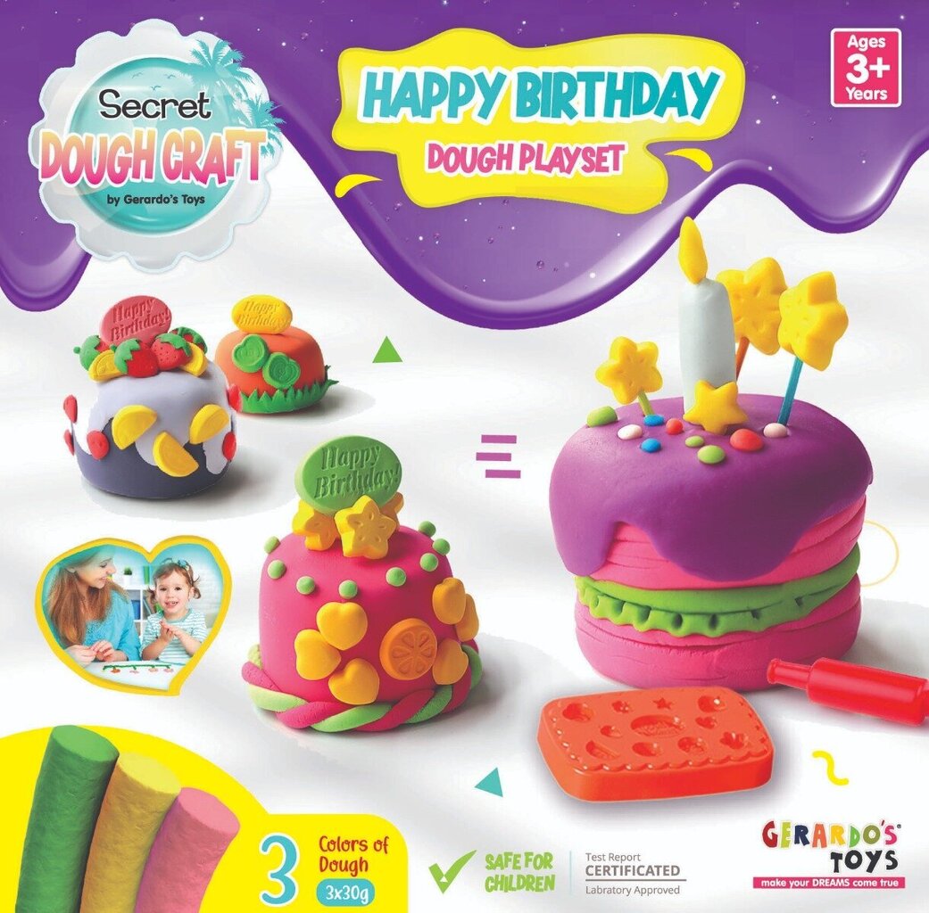 Gerardo's Toys voolimiskomplekt Sünnipäev Dough Craft цена и информация | Arendavad mänguasjad | kaup24.ee