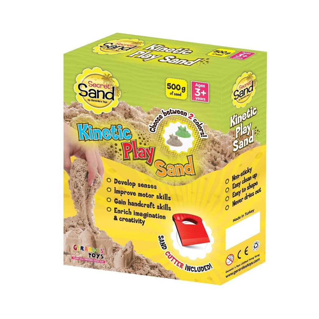 Gerardo's Toys Secret Sand kineetiline liiv lõikuriga, roheline 500 g цена и информация | Arendavad mänguasjad | kaup24.ee