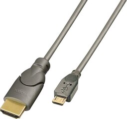 Lindy 41565, MHL/HDMI, 0.5 м цена и информация | Кабели и провода | kaup24.ee