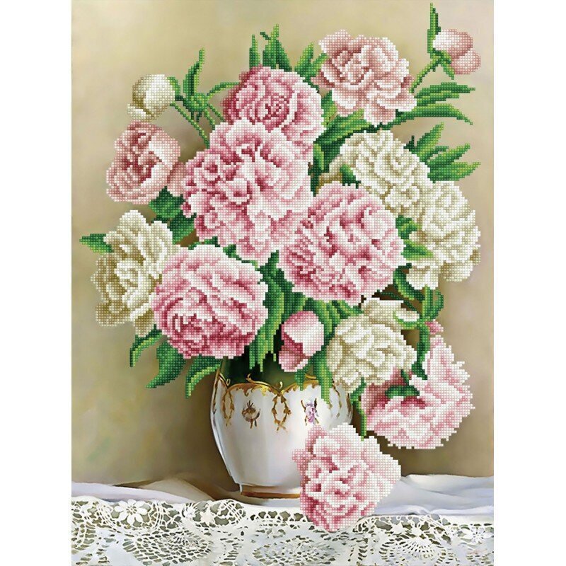 Teemantmosaiik Carnation Bouquet 60x45 cm hind ja info | Teemantmaalid, teemanttikandid | kaup24.ee