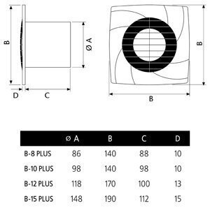 Ventilaator Cata B-12 Plus Timer цена и информация | Vannitoa ventilaatorid | kaup24.ee