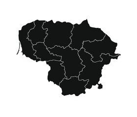 Интерьерная наклейка Карта Литвы цена и информация | Декоративные наклейки | kaup24.ee