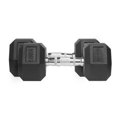 Обрезиненная гантель Thorn + Fit HEXHEAD DUMBBELLS HEX 10 кг цена и информация | Гантели, гири, штанги | kaup24.ee