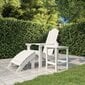 vidaXL aialaud Adirondack, valge, 38 x 38 x 46 cm, HDPE цена и информация | Aialauad | kaup24.ee