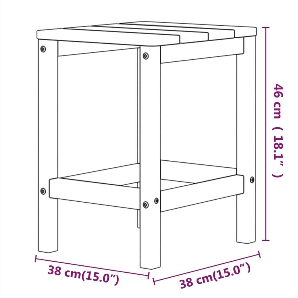 vidaXL aialaud Adirondack, sinine, 38 x 38 x 46 cm, HDPE цена и информация | Aialauad | kaup24.ee