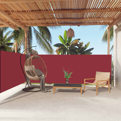 vidaXL lahtitõmmatav külgsein, punane, 140 x 600 cm hind ja info | Päikesevarjud, markiisid ja alused | kaup24.ee