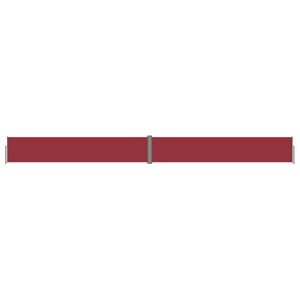 vidaXL lahtitõmmatav külgsein, punane, 117 x 1200 cm цена и информация | Päikesevarjud, markiisid ja alused | kaup24.ee