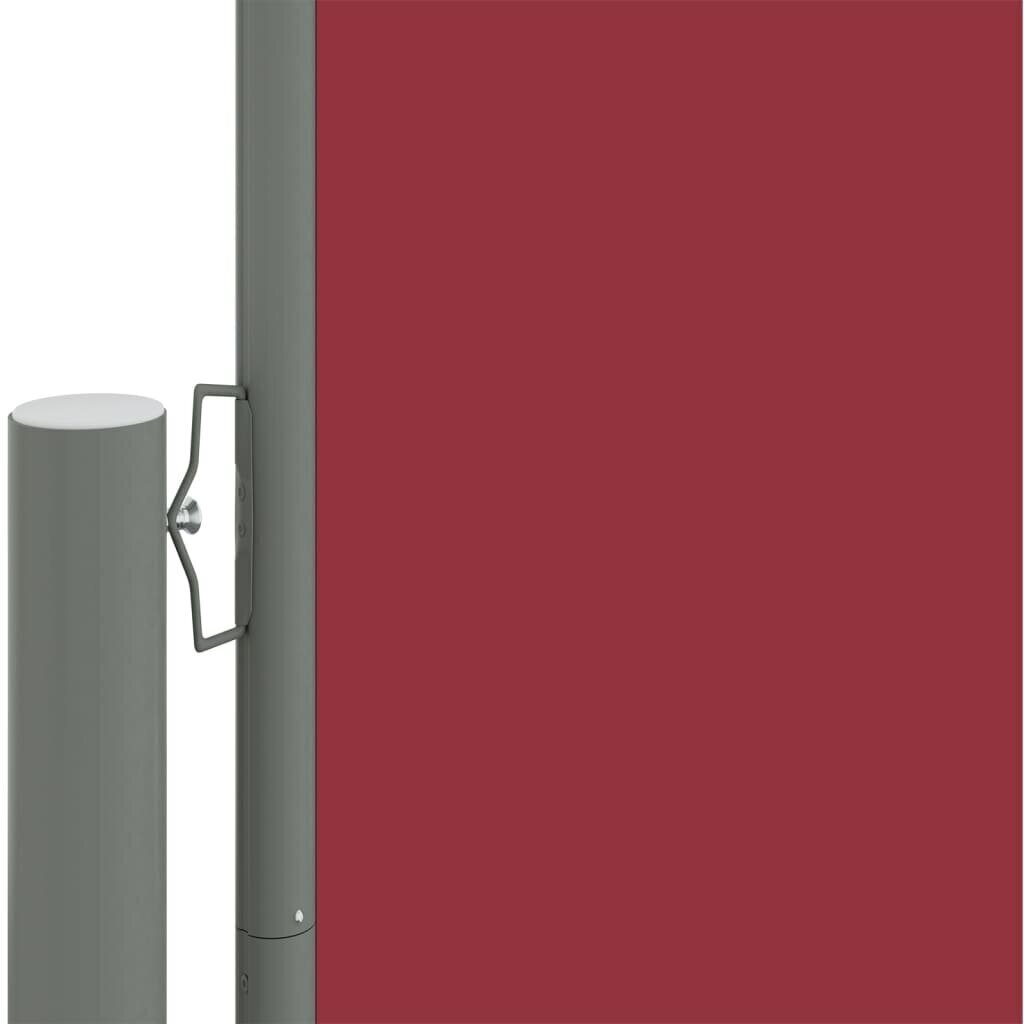 vidaXL lahtitõmmatav külgsein, punane, 117 x 1200 cm hind ja info | Päikesevarjud, markiisid ja alused | kaup24.ee