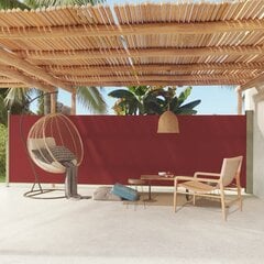 vidaXL lahtitõmmatav terrassi külgsein, 160 x 600 cm, punane цена и информация | Зонты, маркизы, стойки | kaup24.ee