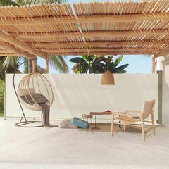 vidaXL lahtitõmmatav terrassi külgsein, 160 x 600 cm, kreemjas hind ja info | Päikesevarjud, markiisid ja alused | kaup24.ee