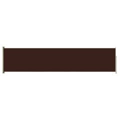 vidaXL lahtitõmmatav terrassi külgsein, 117 x 500 cm, pruun цена и информация | Зонты, маркизы, стойки | kaup24.ee