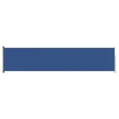 vidaXL lahtitõmmatav terrassi külgsein, 117 x 500 cm, sinine цена и информация | Зонты, маркизы, стойки | kaup24.ee