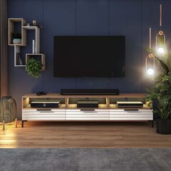 TV-laud Selsey Rikke 3D LED, pruun/valge цена и информация | Тумбы под телевизор | kaup24.ee