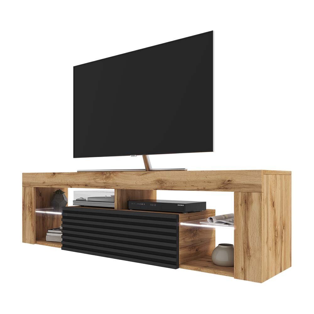 TV-laud Selsey Bianko 3D LED, pruun/must hind ja info | TV alused | kaup24.ee