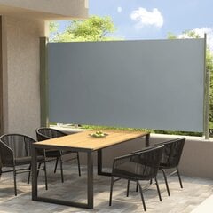 vidaXL lahtitõmmatav terrassi külgsein, 160 x 300 cm, hall цена и информация | Зонты, маркизы, стойки | kaup24.ee