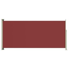 vidaXL lahtitõmmatav terrassi külgsein, 140 x 300 cm, punane цена и информация | Зонты, маркизы, стойки | kaup24.ee