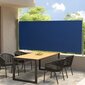 vidaXL lahtitõmmatav terrassi külgsein, 140 x 300 cm, sinine цена и информация | Päikesevarjud, markiisid ja alused | kaup24.ee
