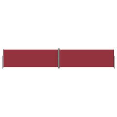 vidaXL lahtitõmmatav külgsein, 180 x 1000 cm, punane цена и информация | Зонты, маркизы, стойки | kaup24.ee