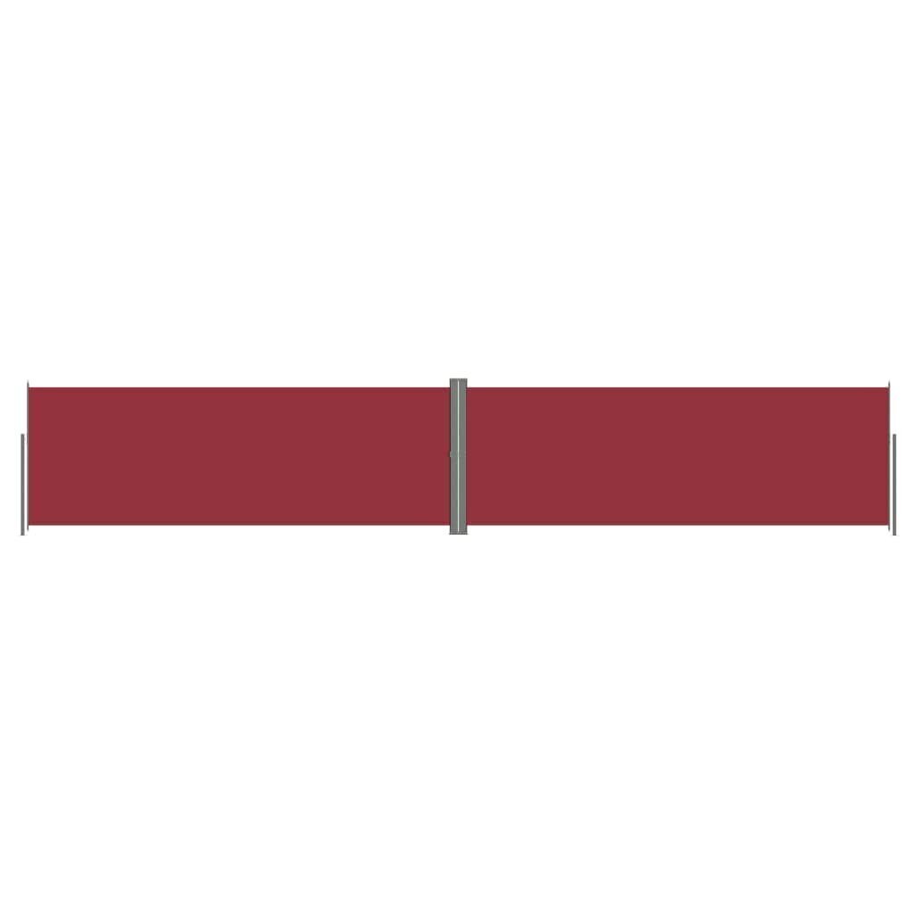 vidaXL lahtitõmmatav külgsein, 180 x 1000 cm, punane hind ja info | Päikesevarjud, markiisid ja alused | kaup24.ee