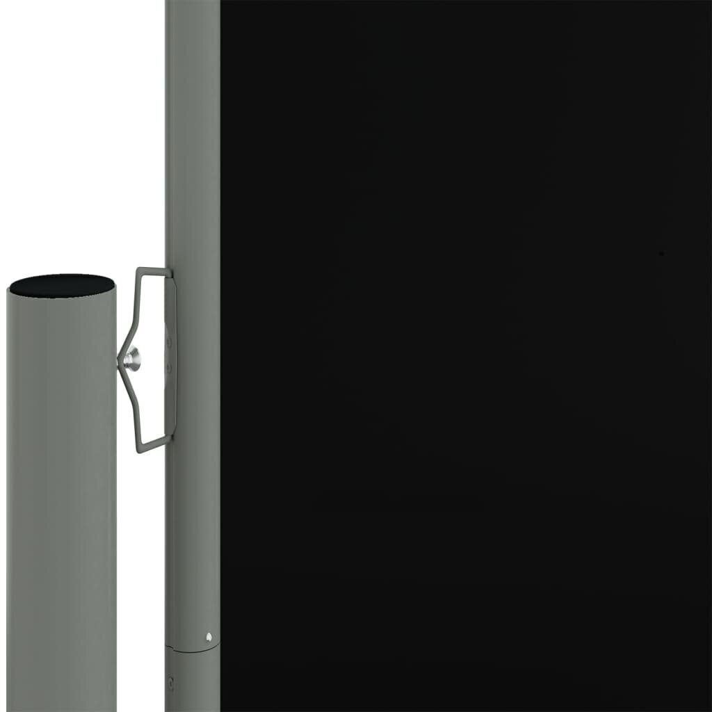 vidaXL lahtitõmmatav külgsein, 180 x 1000 cm, must hind ja info | Päikesevarjud, markiisid ja alused | kaup24.ee