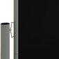 vidaXL lahtitõmmatav külgsein, 180 x 1000 cm, must цена и информация | Päikesevarjud, markiisid ja alused | kaup24.ee