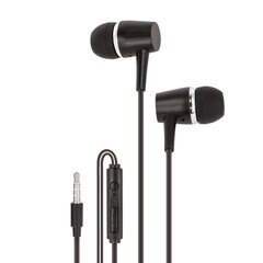 Setty wired earphones black цена и информация | Наушники | kaup24.ee