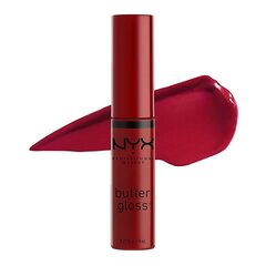 Huuleläige NYX Butter Gloss 8 ml, Red Velvet hind ja info | Huulepulgad, -läiked, -palsamid, vaseliin | kaup24.ee