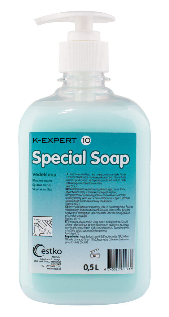 Tippkvaliteediga vedelseep glütseriiniga - Special Soap, 500ml. hind ja info | Seebid | kaup24.ee