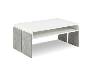 Diivanilaud BSL Concept Zoie, 100x60x45 cm, valge цена и информация | Журнальные столики | kaup24.ee