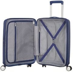 American Tourister чемодан для ручной клади Soundbox Spinner Expandable 55см, синий цена и информация | Чемоданы, дорожные сумки  | kaup24.ee