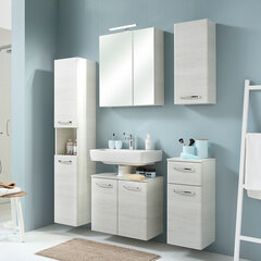 Комплект мебели для ванной комнаты с LED-светильником 936 белый дуб цена и информация | Комплекты в ванную | kaup24.ee