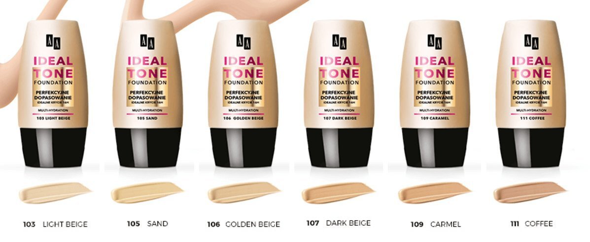 Jumestuskreem AA Ideal Tone 30 ml, Nr.107 Dark Beige hind ja info | Jumestuskreemid, puudrid | kaup24.ee