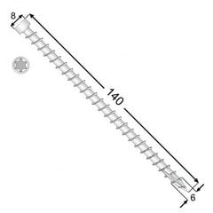 Puidukruvi CPW 6 × 140, 100 tk - TX30 hind ja info | Kinnitusvahendid | kaup24.ee