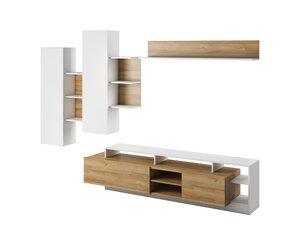 Секция Alva, коричневый/белый цена и информация | Laski Meble Мебель для прихожей | kaup24.ee