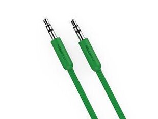 Allocacoc AUX-kaabel AUXcable Flat 1.5m, roheline hind ja info | Mobiiltelefonide kaablid | kaup24.ee