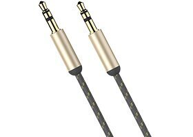 Allocacoc AUX-kaabel AUXcable 1.5m, kuld цена и информация | Mobiiltelefonide kaablid | kaup24.ee